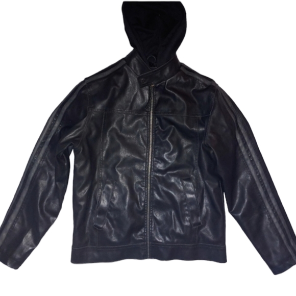 Arizona Jean Company Other - Arizona Faux Leather Hooded Jacket, Size M